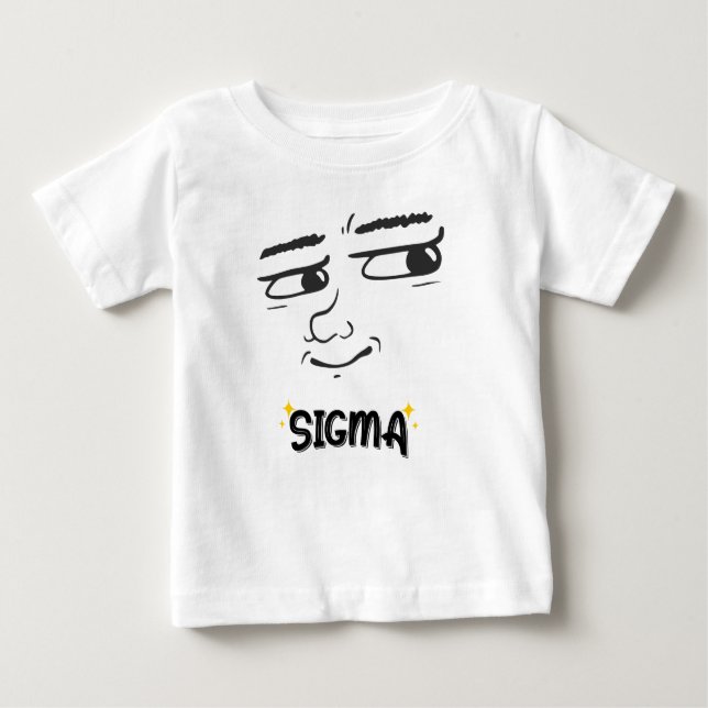  Funny Sigma Face – Alpha Mindset with a Twist Baby T-Shirt (Front)