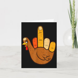 Funny sign turkey hand cool thanksgiving men women card