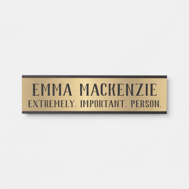 Funny Signs Office Hanging Door Sign Name Plate (Front)