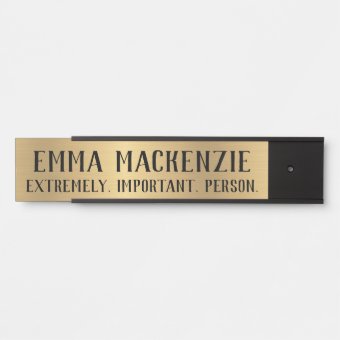 Funny Signs Office Hanging Door Sign Name Plate | Zazzle