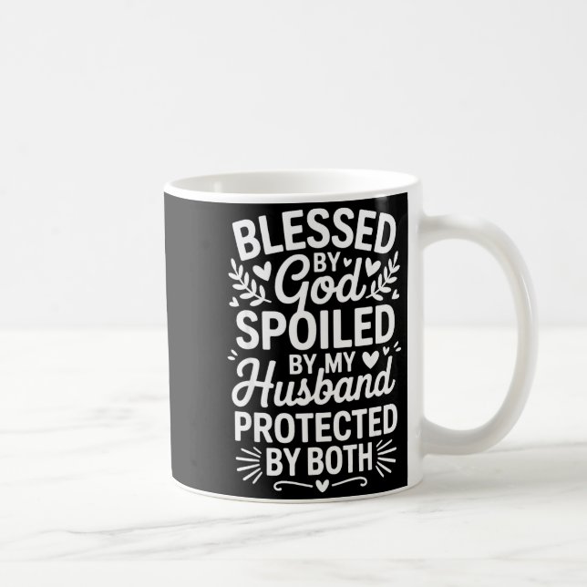 Funny Siled Wife Art For Women Girls Mpy Old Husba Coffee Mug (Right)