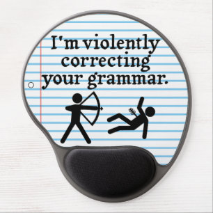 Funny "Silently Correcting Your Grammar" Spoof Gel Mouse Pad