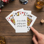 Funny Silently Judging your Playing Skills Poker Cards<br><div class="desc">This design was created though digital art. It may be personalized in the area provided by changing the photo or adding words. Contact me at colorflowcreations@gmail.com if you with to have this design on another product. Purchase my original abstract acrylic painting for sale at www.etsy.com/shop/colorflowart. See more of my creations...</div>