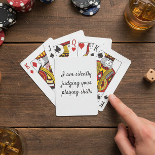 Funny Silently Judging your Playing Skills Poker Cards