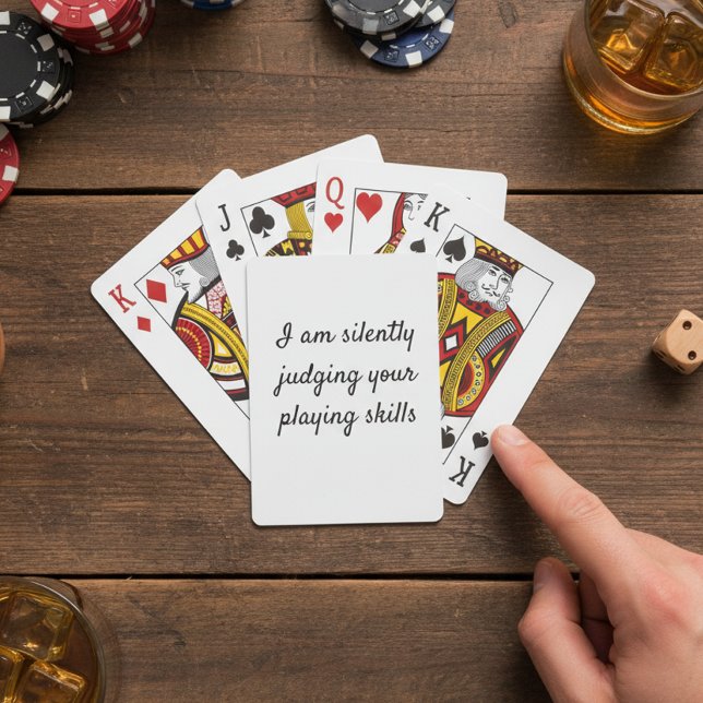 Funny Silently Judging your Playing Skills Poker Cards (Creator Uploaded)