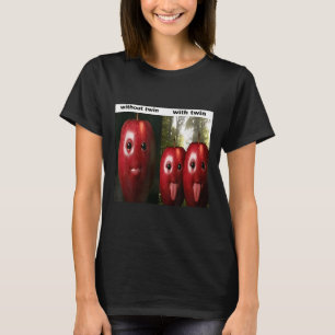 Funny Silly Ai Apple Gen Z Meme Brainrot Humor Twi T-Shirt