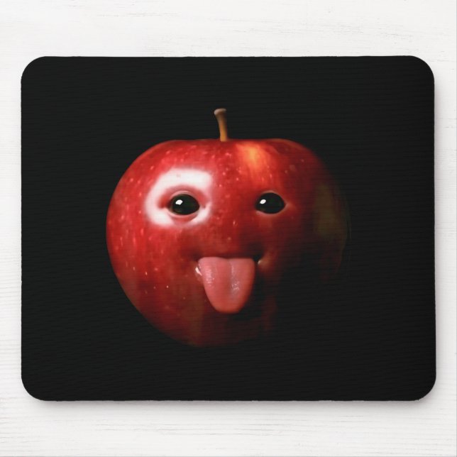 Funny Silly Ai Gen Z Meme Brainrot Humor Tongue Ou Mouse Pad (Front)