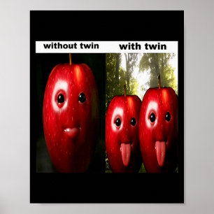Funny Silly Ai Gen Z Meme Brainrot Humor Twins Bro Poster