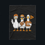 Funny Silly Goose Duck Football Fall Football Game Fleece Blanket<br><div class="desc">Funny Silly Goose Duck Football Fall Football Game Day Cheer</div>
