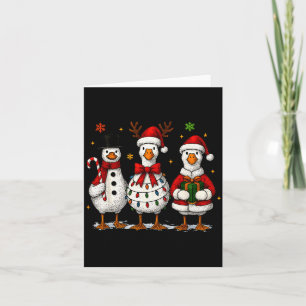 Funny Silly Goose Merry Christmas Lights Goose Xma Card