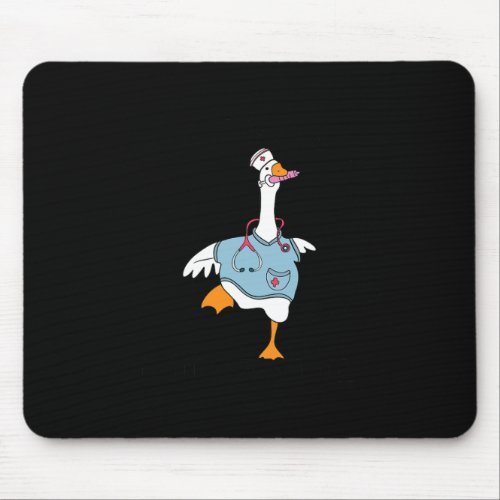 Funny Silly Goose Nurse Club School Nurse Student  Mouse Pad