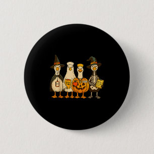 Funny Silly Goose Teacher Halloween Trick Or Teach Button