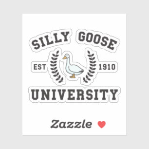 Funny Silly Goose university  Sticker
