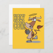 funny silly holy cow cartoon character (Front/Back)