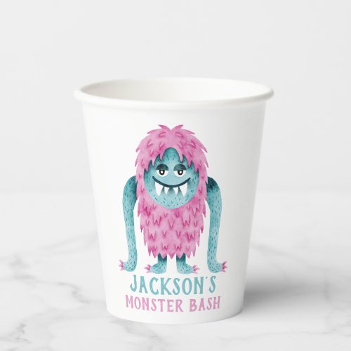 Funny Silly Monster Birthday Party Paper Cups