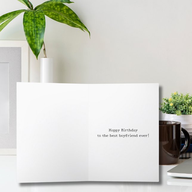 Funny Simple Birthday for boyfriend husband Custom Holiday Card (Creator Uploaded)