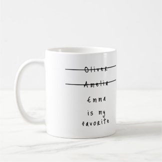 Funny Simple Favorite Child's Name Mother's Day Coffee Mug