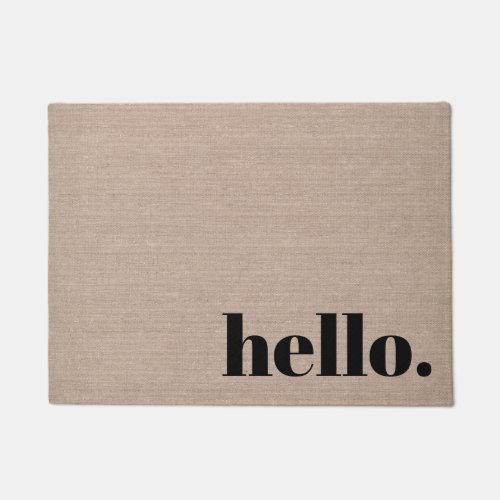 Funny simple modern hello hi quote saying doormat doormat