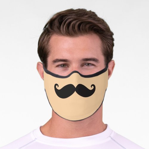 Funny Simple Mustache Premium Face Mask