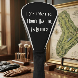 funny simple retirement  golf head cover