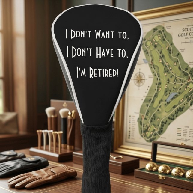 funny simple retirement  golf head cover (Creator Uploaded)