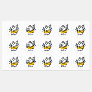 Funny singing angel labels