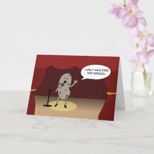 Funny Singing Potato for Potato Lover Birthday Card