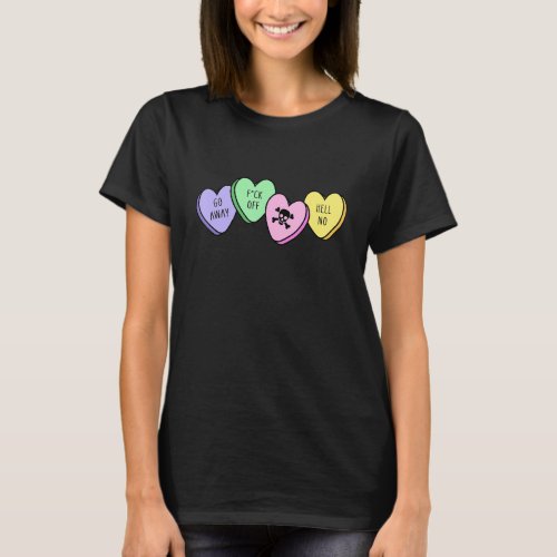 Funny Single Anti Valentines Day Conversation Hear T_Shirt