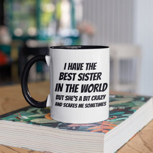 Sister Birthday Gifts from Sister,Brother - Sister Mug from Sister,Friends  - Funny Valentine’s Day Birthday Christmas Gifts for Sisters,Her,Sister in