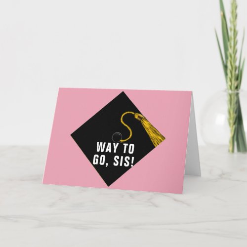 Funny Sister Graduation Card