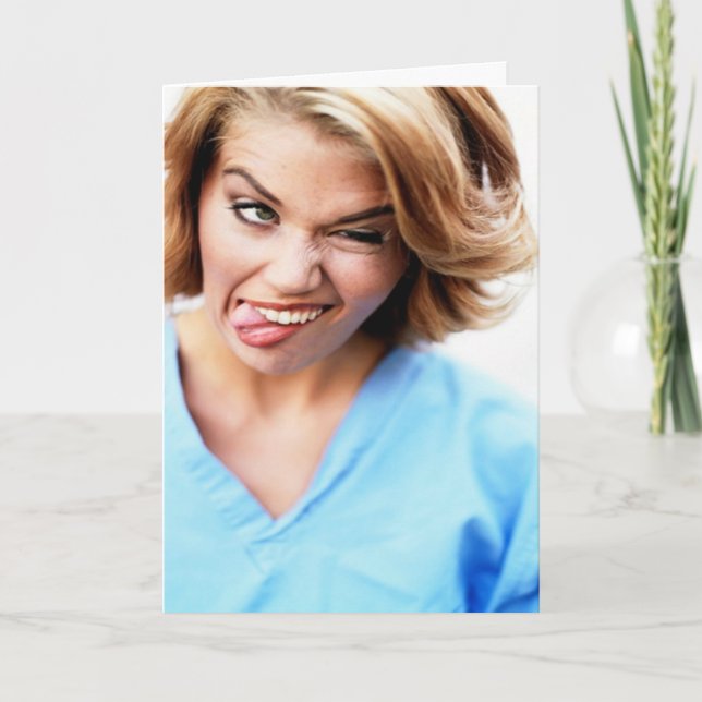 Funny Sister Quote Saying - I smile because ... Card (Front)