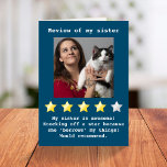 Funny sister review photo birthday Card<br><div class="desc">🌶️ Put a smile on a face with this funny sister review photo birthday card! - Simply click to personalize this design 🔥 My promises - This design has unique hand drawn elements (drawn my me!) - It is designed with you in mind 🙏 Thank you for supporting my small...</div>