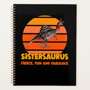 Funny Sistersaurus Dino Sister Humor Design Planner