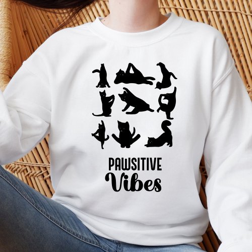 Funny  Six Cats Yoga Positions   Sweatshirt