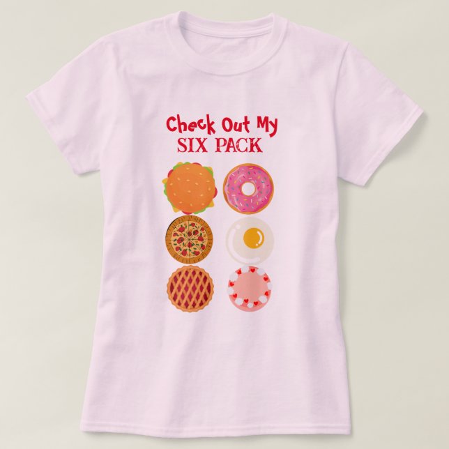 Funny Six Pack women's Size T-Shirt (Design Front)