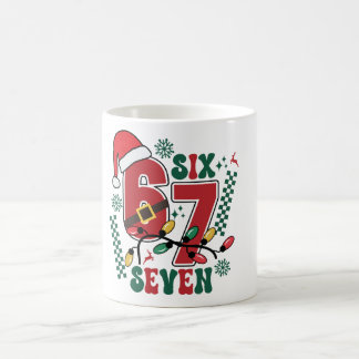 Funny Six Seven 67 6 7 Meme Fun Christmas Gift Coffee Mug