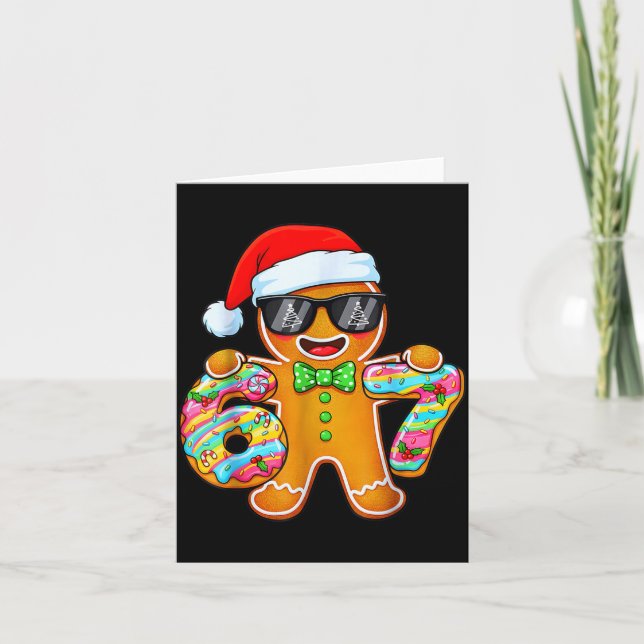 Funny Six Seven 67 Gingerbread Christmas Boys Xmas Card (Front)