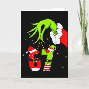 Funny Six Seven 67 Meme 6 7 Elf Santa Christmas Pa Card