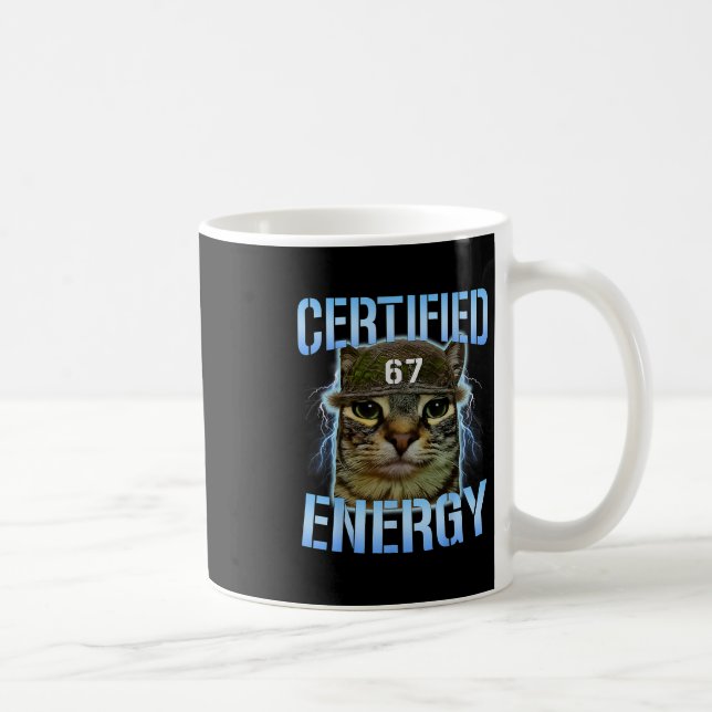 Funny Six Seven 67 Meme Certified Energy Cursed Ca Coffee Mug (Right)