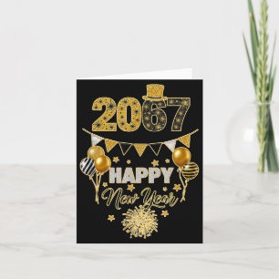 Funny Six Seven 67 Meme Happy New Year Card