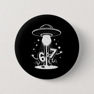 Funny Six Seven 67 Meme Internet Meme Ufo Gen Alph Button