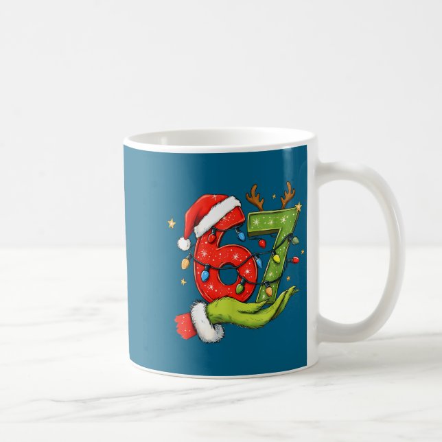Funny Six Seven 67 Meme Santa Christmas Brainrot P Coffee Mug (Right)