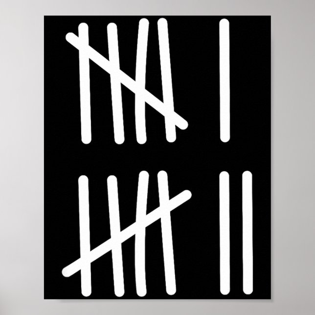 Funny Six Seven 67 Meme Tally Marks 6 7 Numbers Ki Poster (Front)