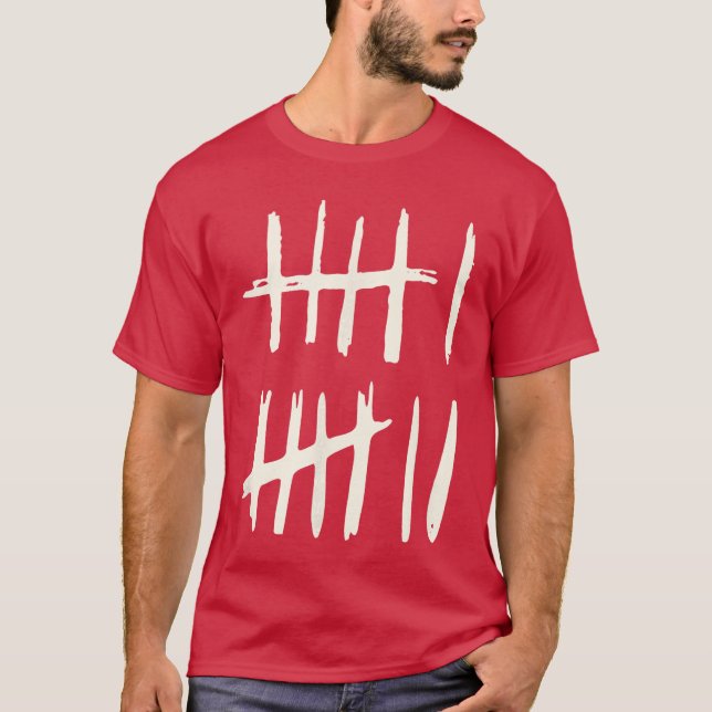 Funny Six Seven 67 Meme Tally Marks 6 7 Numbers T-Shirt (Front)