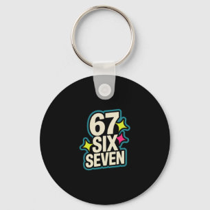 Funny Six Seven 6 7 Meme 1 Keychain