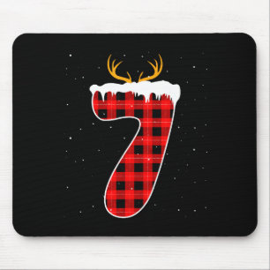 Funny Six Seven 6 7 Meme 67 Christmas Red Plaid Xm Mouse Pad