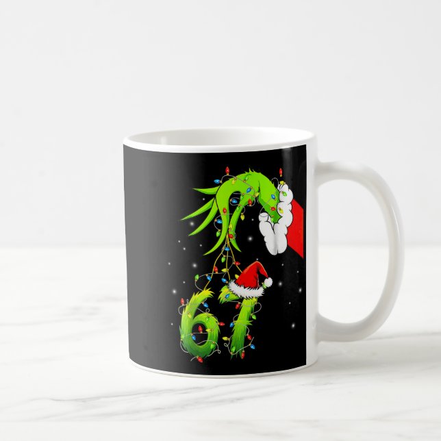 Funny Six Seven 6 7 Meme 67 Xmas Hand Christmas Co Coffee Mug (Right)