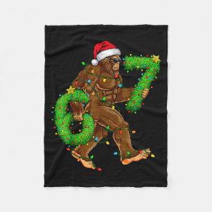 Funny Six Seven 6 7 Meme Bigfoot Christmas Shirts Fleece Blanket