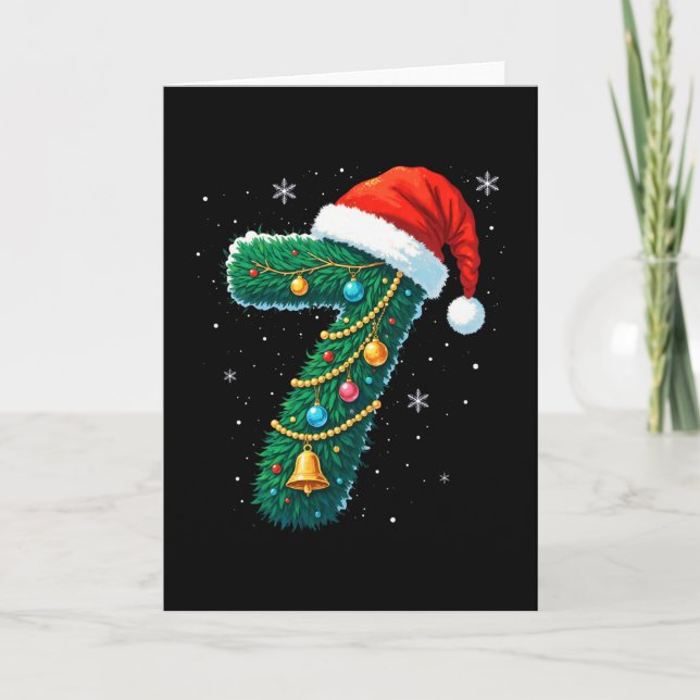 Funny Six Seven 6 7 Meme Design Couples Christmas  Card (Front)