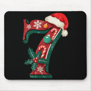 Funny Six Seven 6 7 Meme Design Couples Christmas Mouse Pad